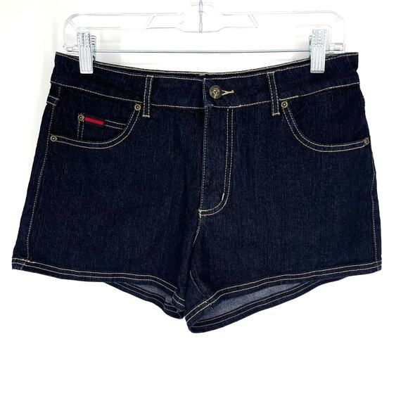 Vintage Fubu Jean Shorts Dark Blue Size 7/8 Made in Hong Kong - Picture 1 of 11